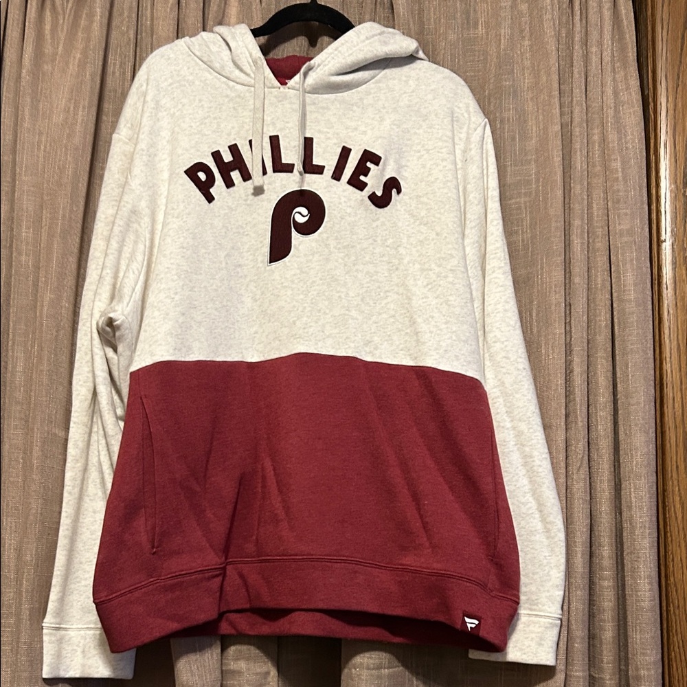 Fanatics Phillies Maroon and White Hoodie Size XXL